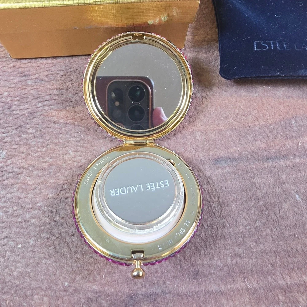 Estee Lauder Powder Compact Womens OS Multicolor Good Floral Crystal Garden